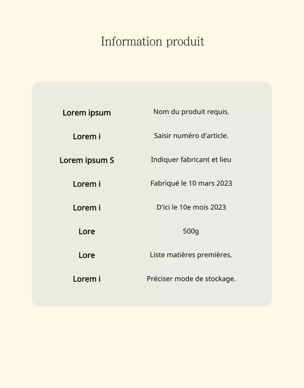 Annonce de la vente d'un simple gâteau beige et ivoire