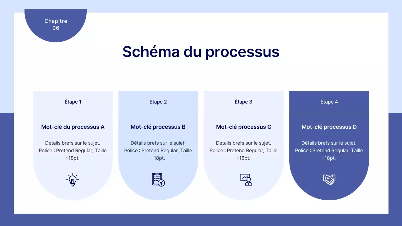 Un plan d'affaires simple en bleu