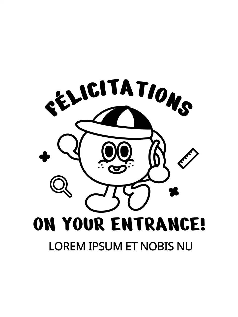 Produits pour la célébration de l'entrée à l'école primaire avec des illustrations de dessins mignons