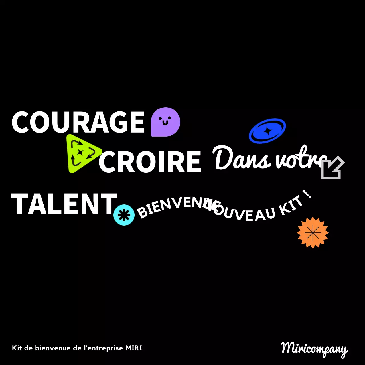 Kit de bienvenue pour les entreprises avec des concepts typographiques