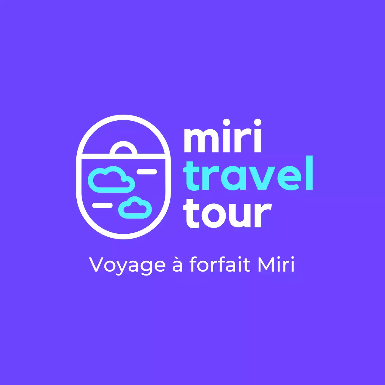 Logo d'agence de voyage simple, propre et illustré