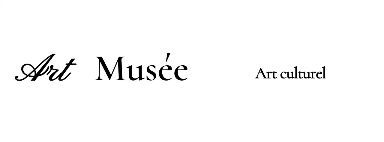 Logo de musée avec un concept cursif de classe