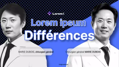 Informations médicales modernes expliquées en bleu marine et en noir et blanc