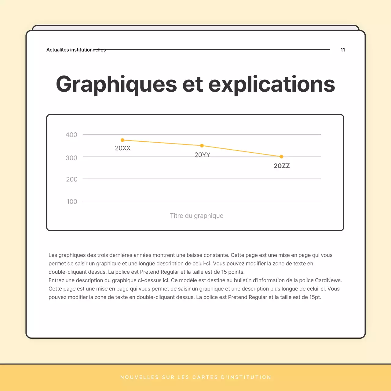 Une lettre d'information de base jaune et blanche du bureau d'aide sociale