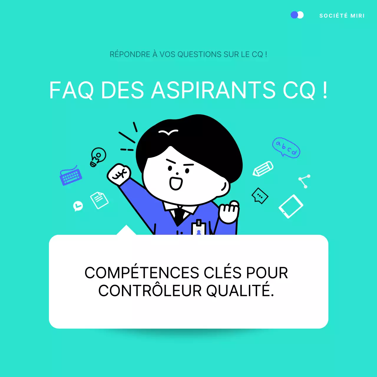 Promouvoir un cours accéléré sur l'emploi en bleu et menthe