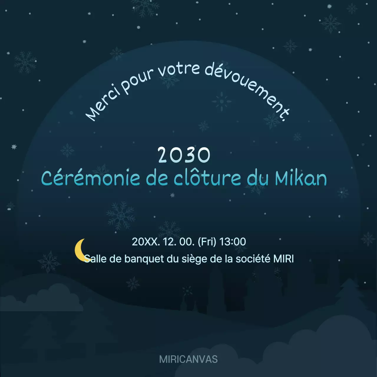 Un luxueux communiqué de fin d'année d'entreprise en bleu marine et jaune