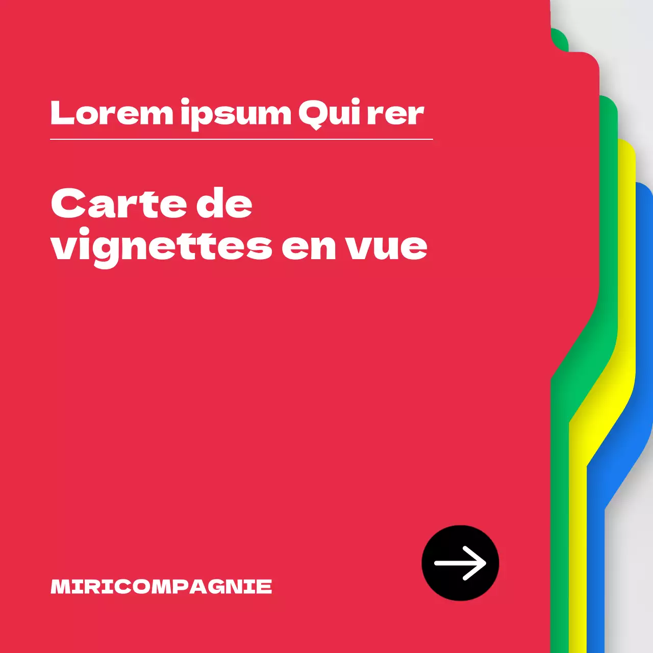 Couverture de vignette tendance en rouge et bleu