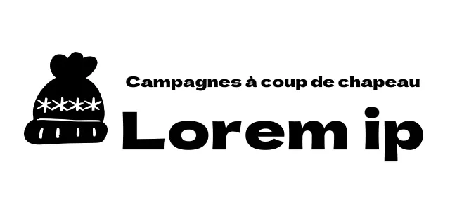 Logo de la campagne avec une illustration d'un joli bonnet en tricot