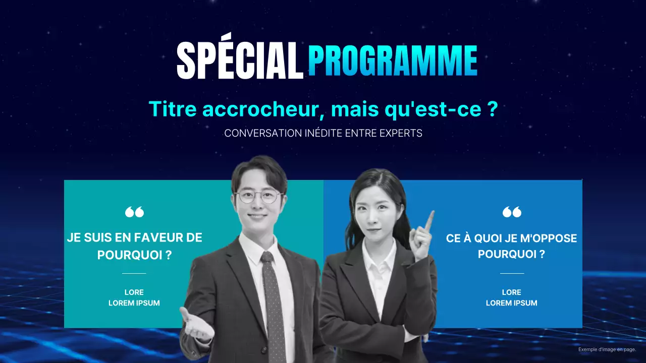 Présentation de conférence simple en bleu marine et bleu clair