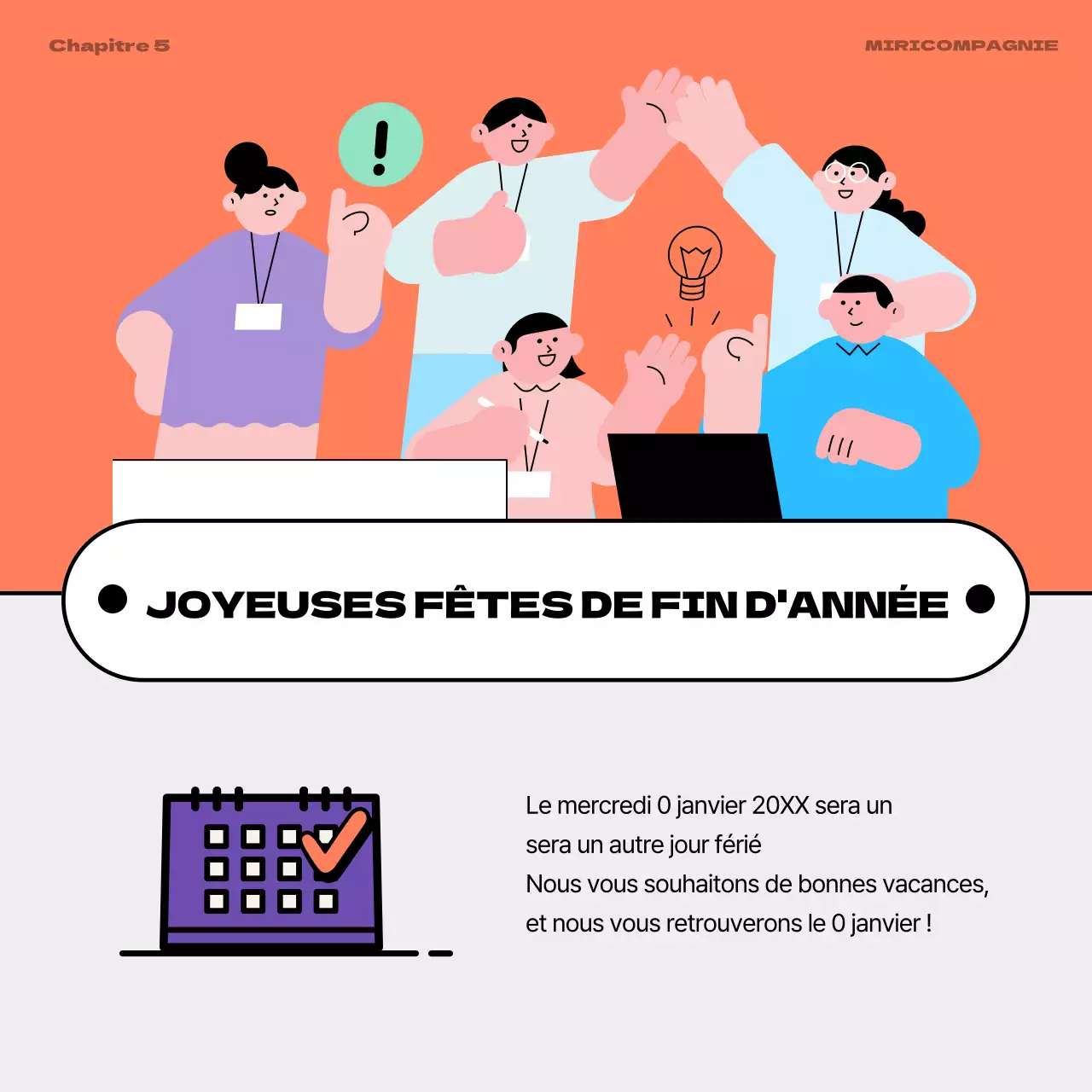 Une annonce de RH grise et arc-en-ciel un an après