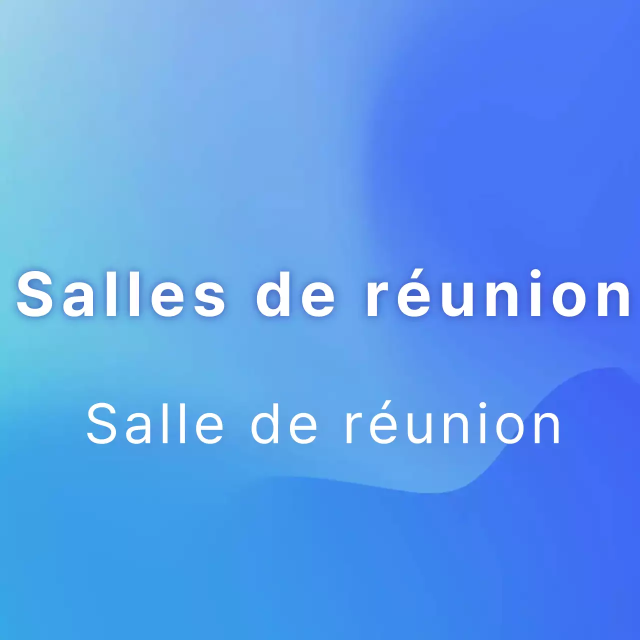 Guide des salles de réunion en dégradé de bleu