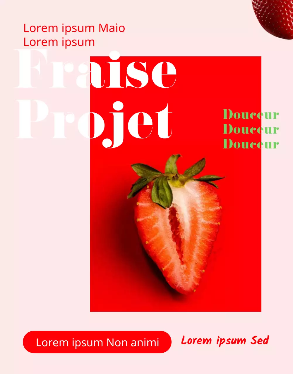 Promouvoir la vente d'outils rouges et de jolies fraises