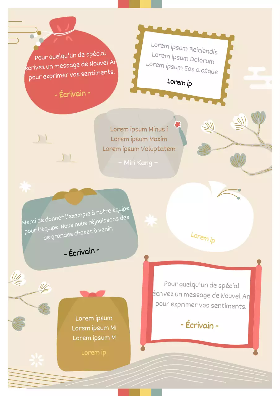 Papier à lettres traditionnel en rouge et ivoire