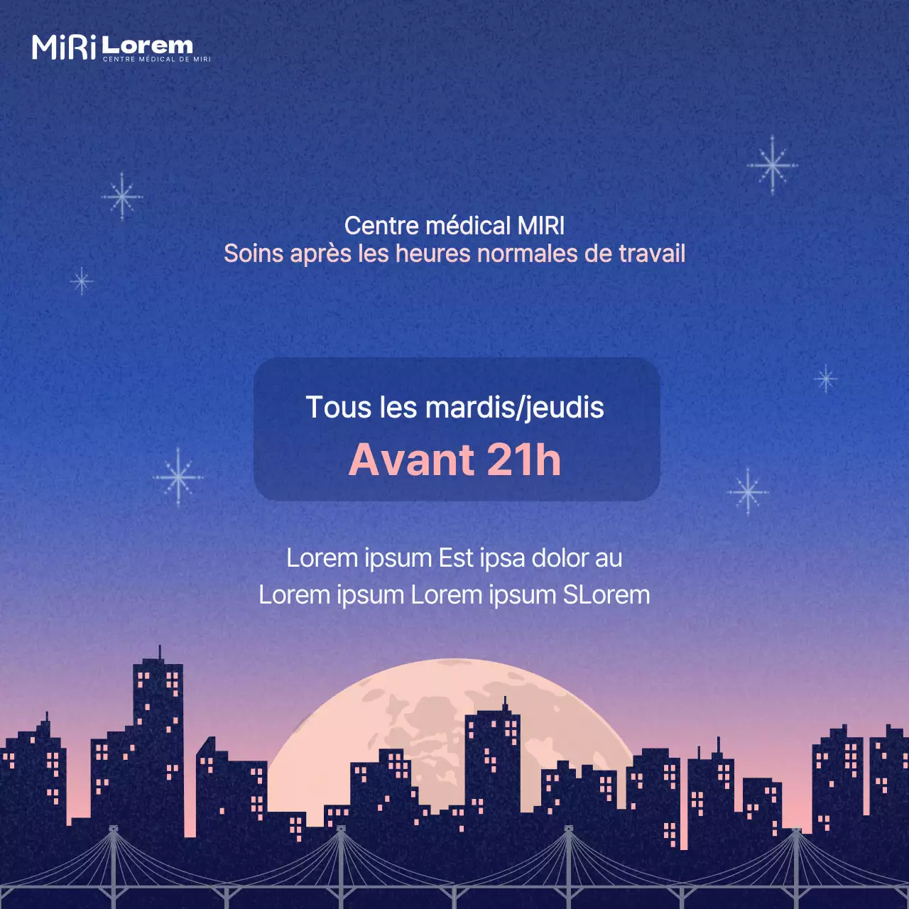 Promouvoir les soins nocturnes avec des accents bleus et lavande