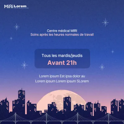 Promouvoir les soins nocturnes avec des accents bleus et lavande