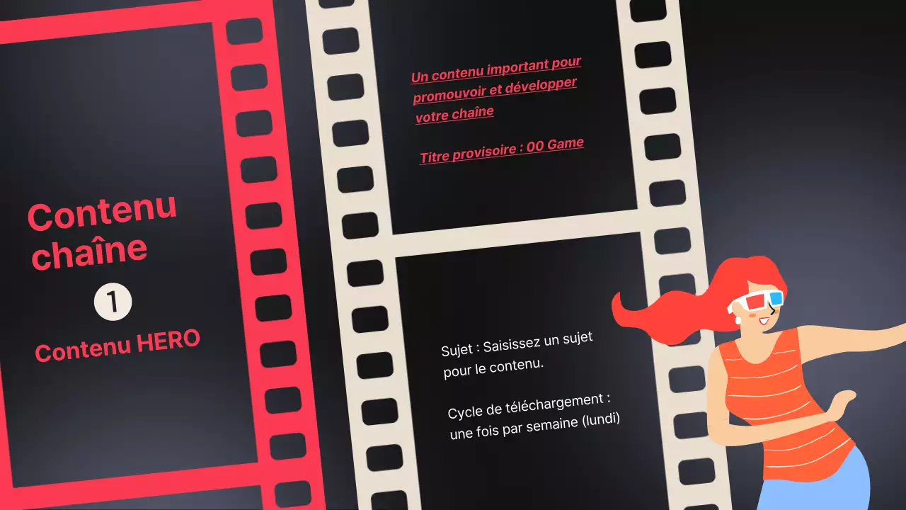 Plan de contenu vidéo [Proposition de plan de contenu vidéo tendance noir et bleu