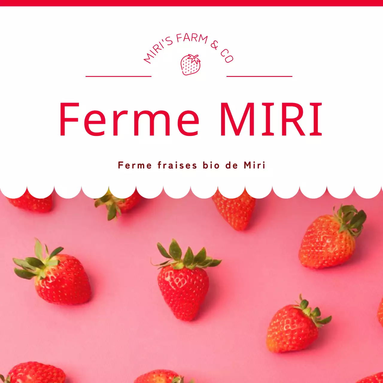 Promouvoir les fraises rouges et roses