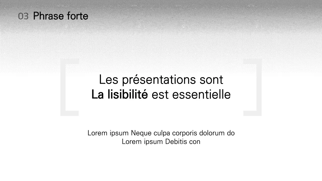 Présentation simple des variations de la mise en page en noir et blanc