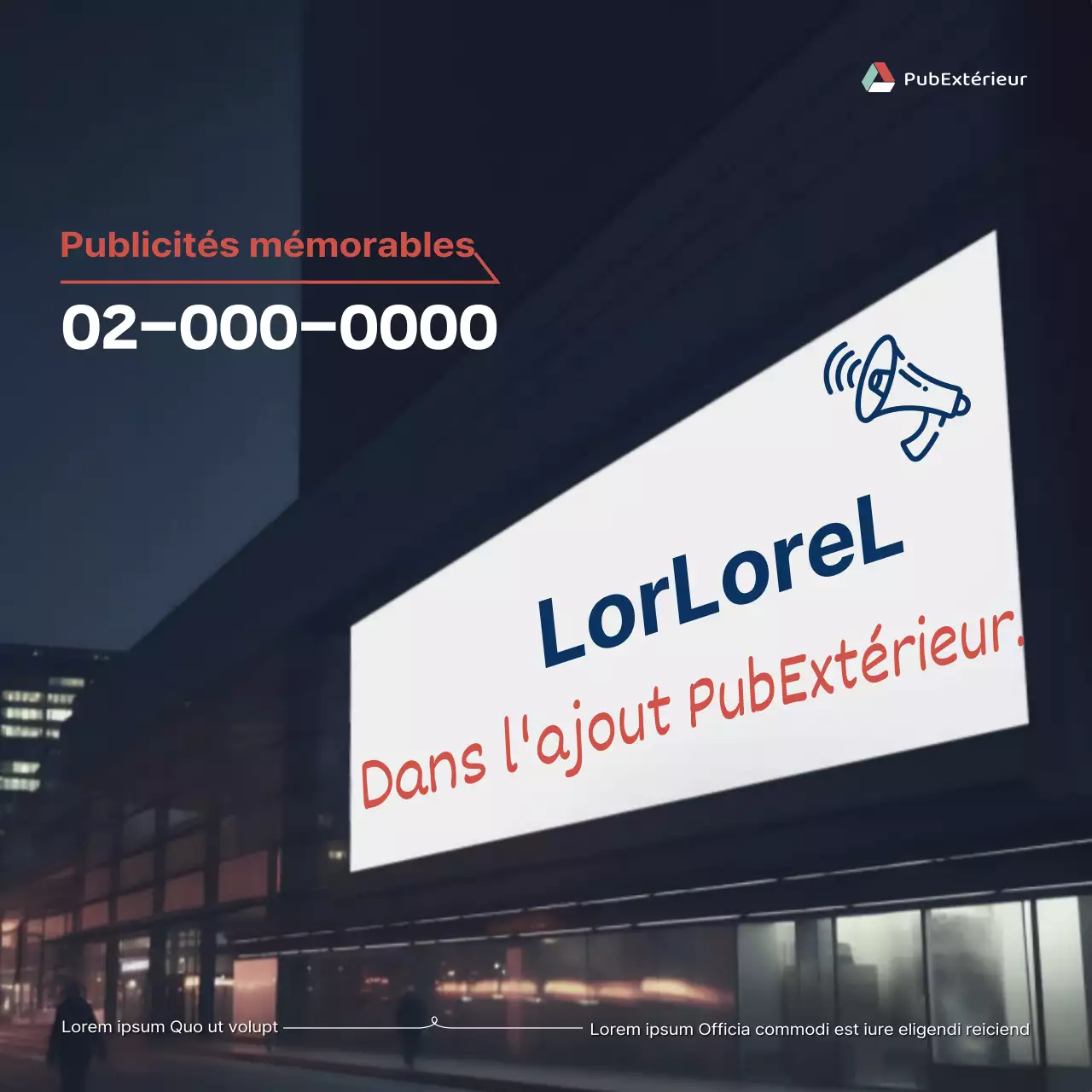 Promouvoir la publicité extérieure simple en orange