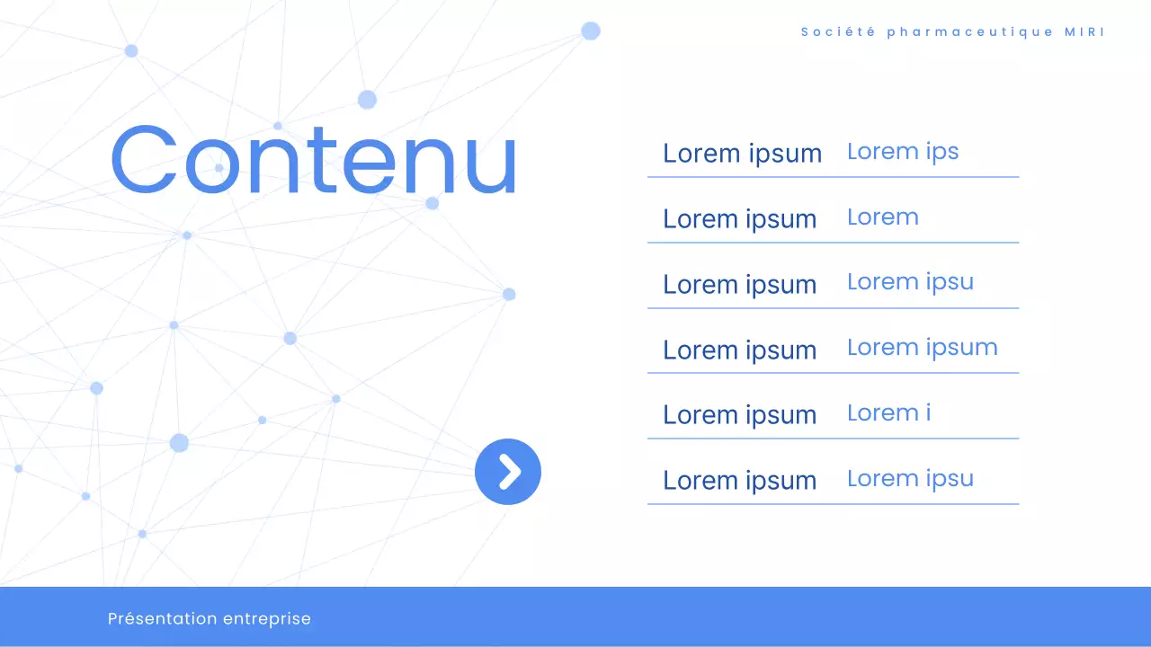Proposition d'appel d'offres moderne pour des soins de santé pharmaceutiques en blanc et bleu