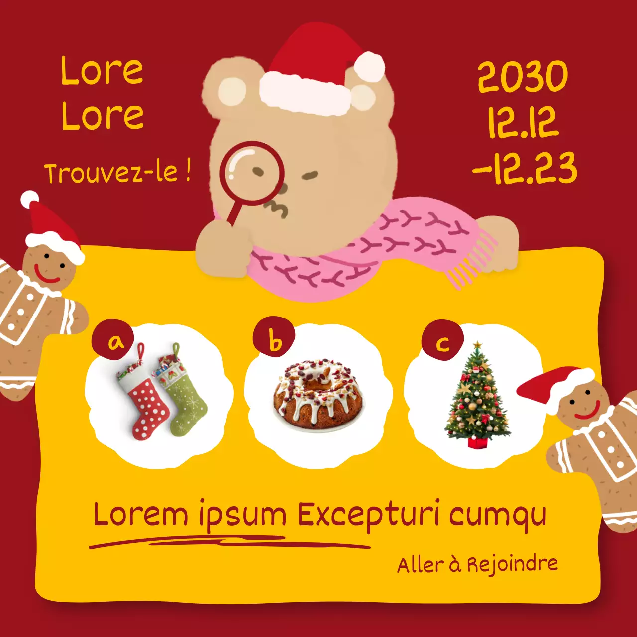 Pop-art : publicités hivernales pour des événements de fidélisation et de réduction en bleu et jaune