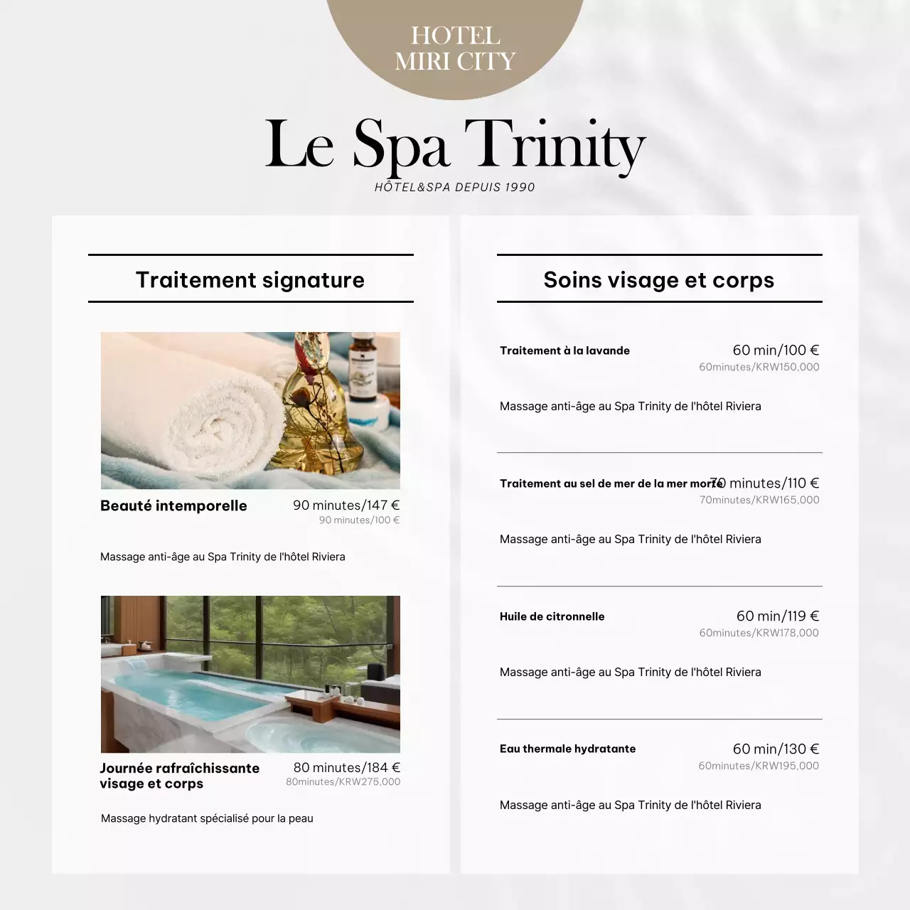 Promouvoir les prix des spas de luxe en gris et blanc