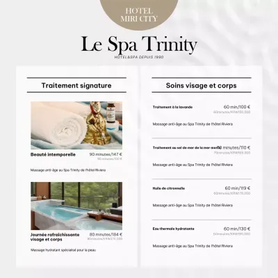 Promouvoir les prix des spas de luxe en gris et blanc
