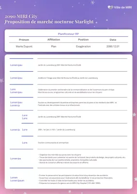 Une jolie organisatrice d'événements en mauve et rose