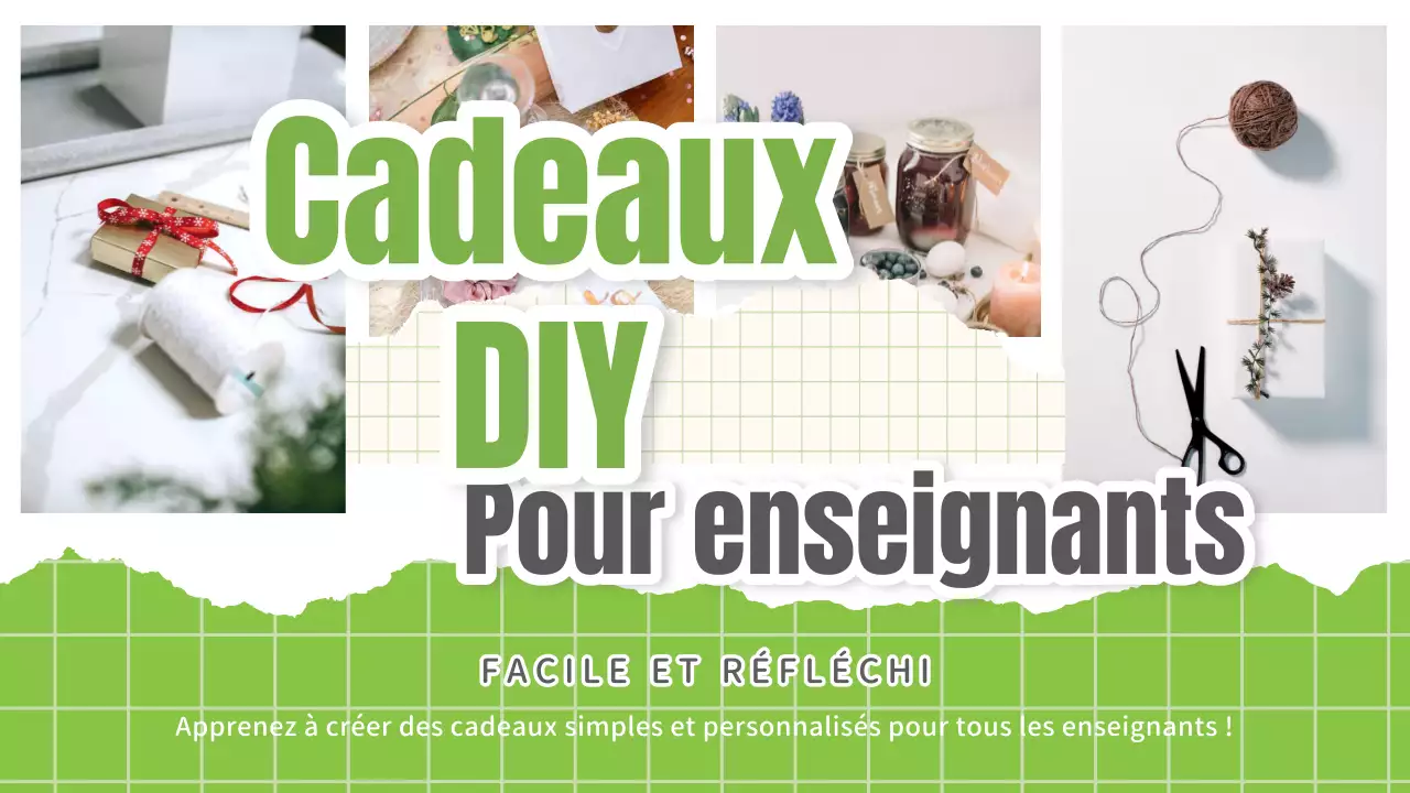 Guide des cadeaux de bricolage tendance vert et blanc pour les enseignants