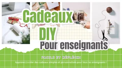 Guide des cadeaux de bricolage tendance vert et blanc pour les enseignants