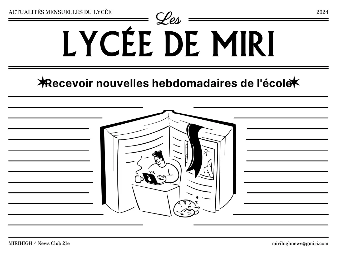 Conception de la couverture dans le style de la conception d'un journal