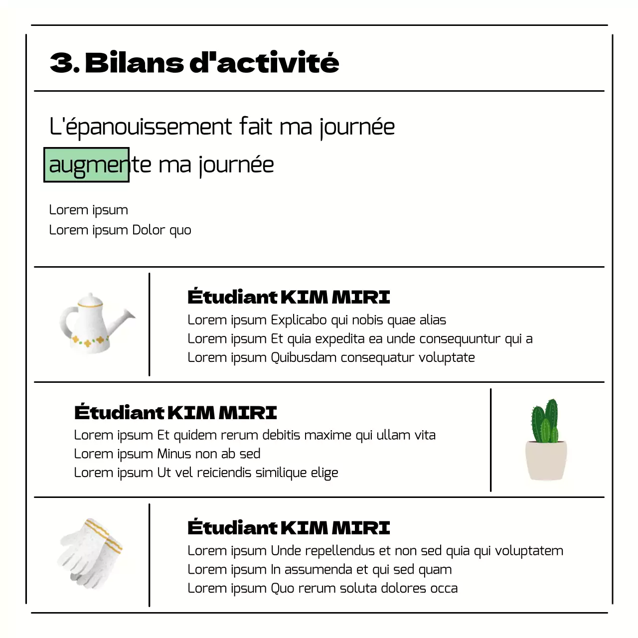 Présentation des activités du centre de jeunesse de Minty