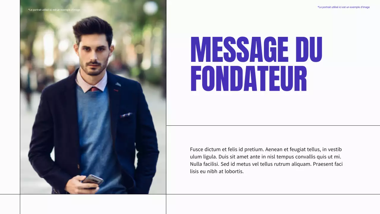 Matériel de profil d'entreprise moderne bleu et néon