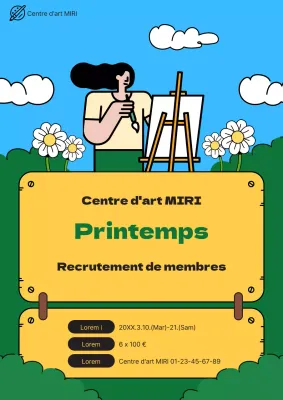 Recrutement pour le séminaire de printemps en vert et jaune