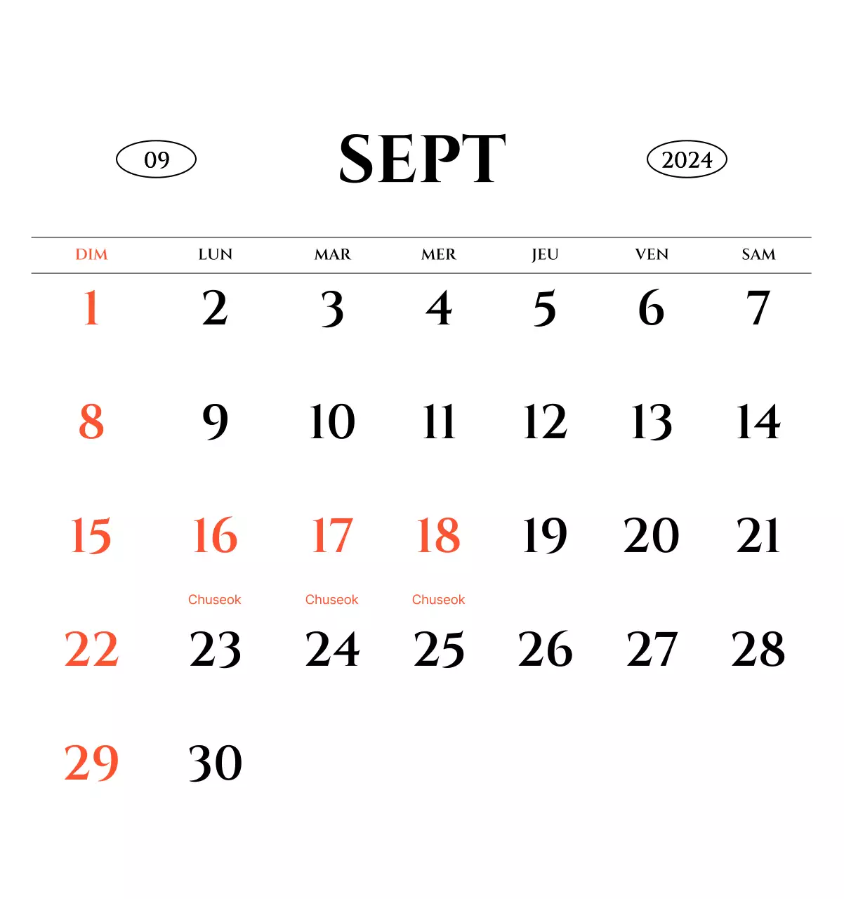 Calendrier mural de style simple avec concept de photographie de voyage émotionnelle en noir et blanc