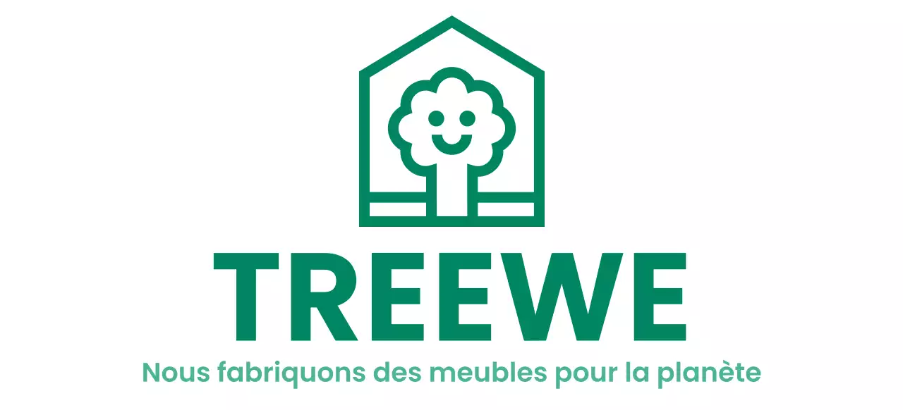 Conception de couleurs d'entreprise de meubles avec logo de marque représentant un arbre à l'intérieur d'une maison