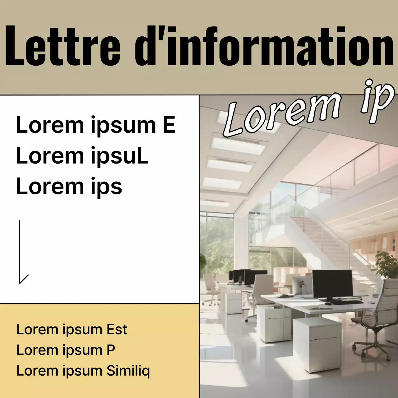 Promouvoir un recrutement communautaire moderne en beige et noir