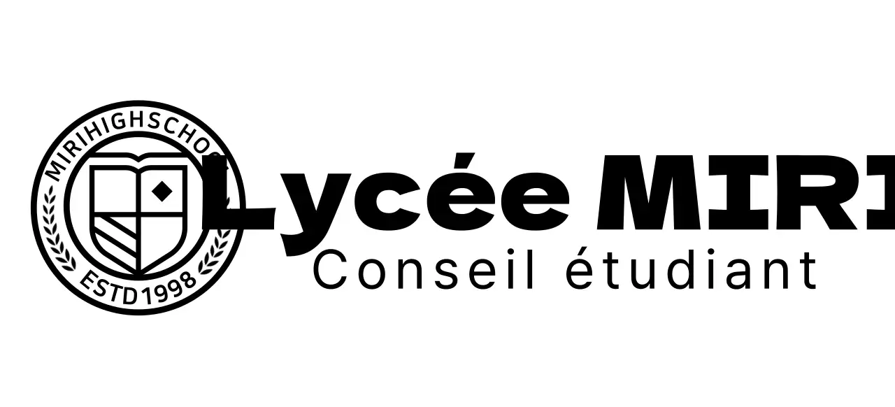 Logo d'un lycée en forme de cercle symbole de l'éducation