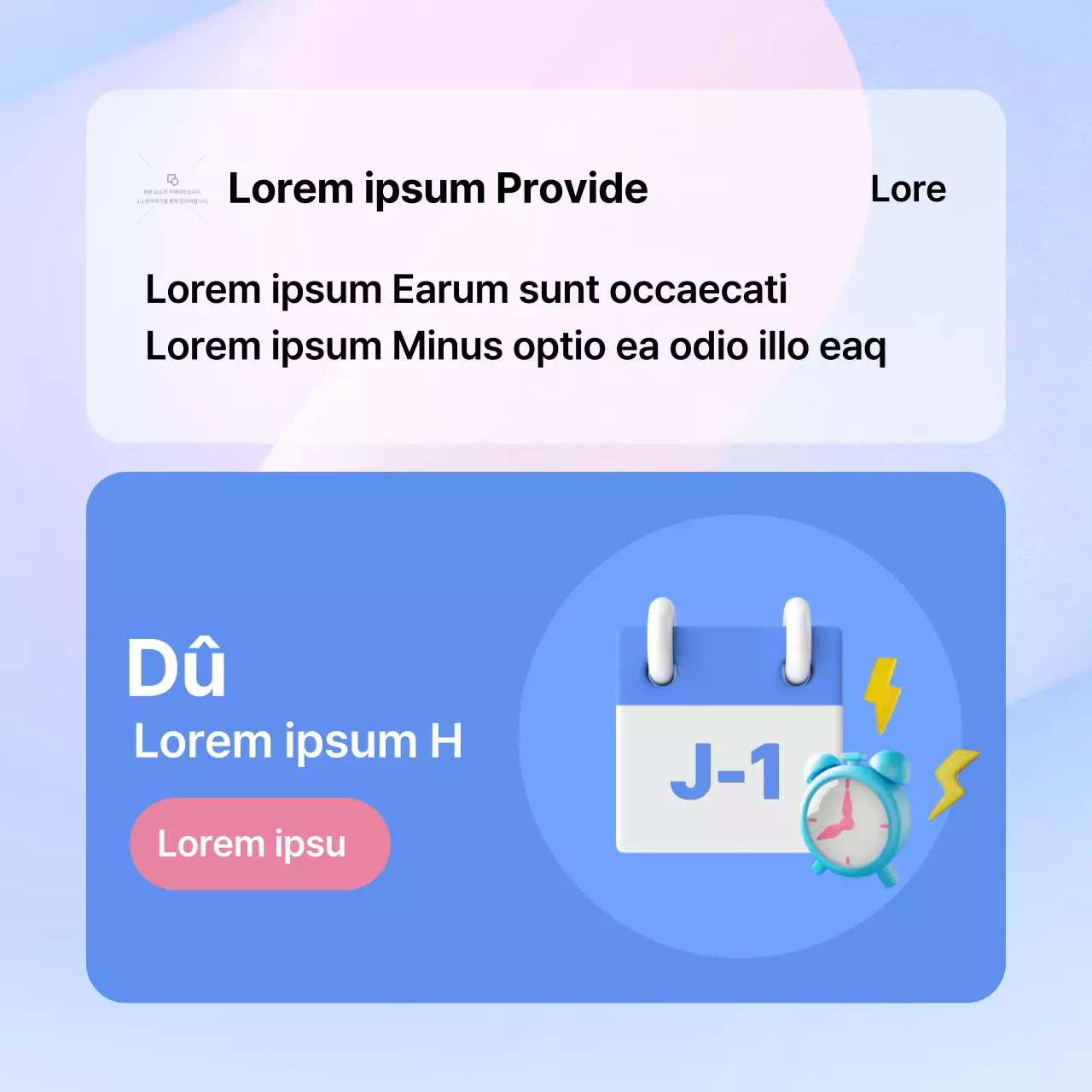 Annonce minimaliste de clôture de vente en bleu et bleu clair