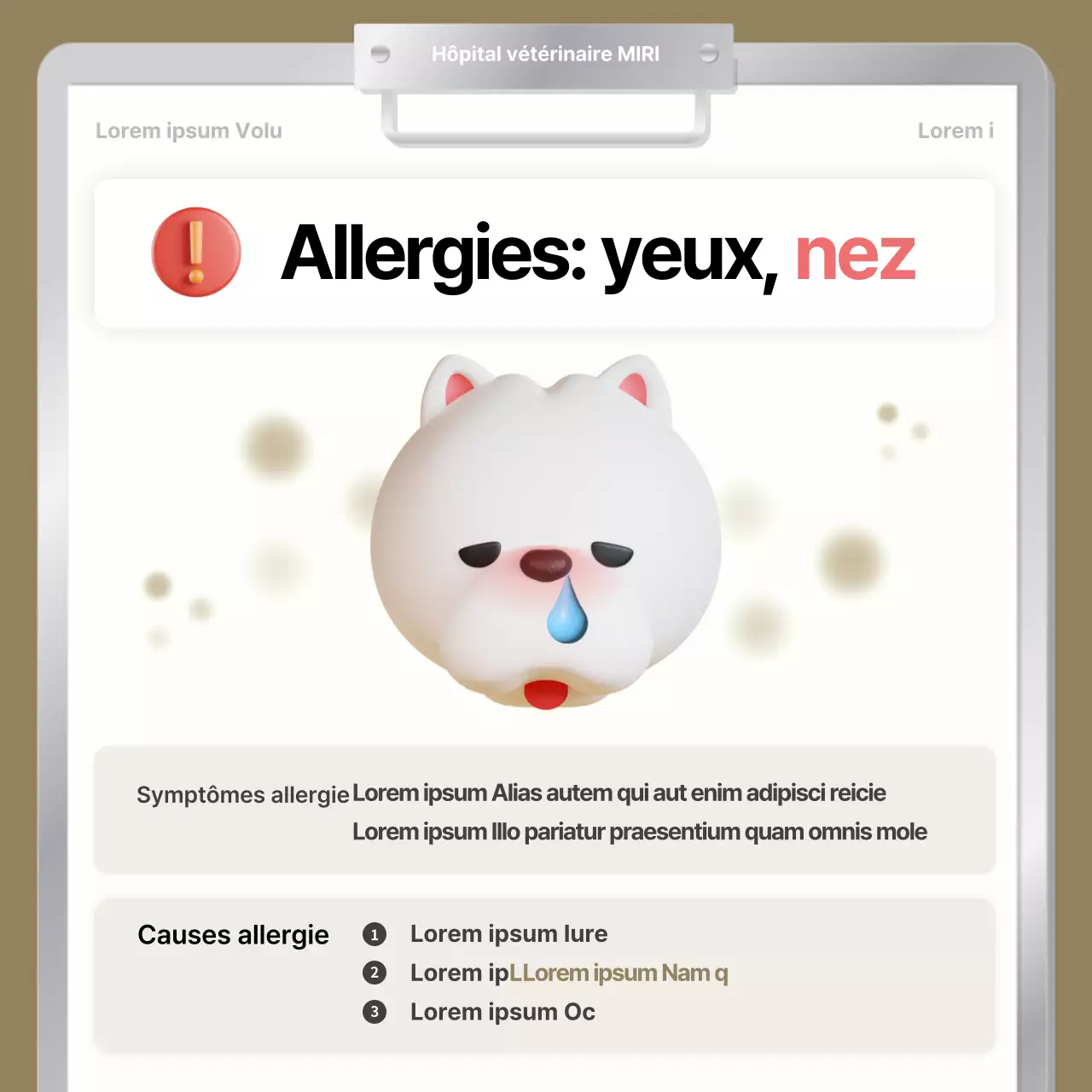 Les soins printaniers pour animaux de compagnie expliqués dans des couleurs vertes et brunes simples