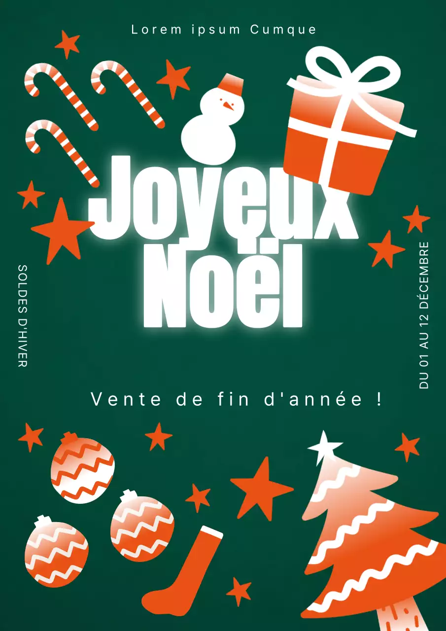 Mignon flyer de Noël en vert