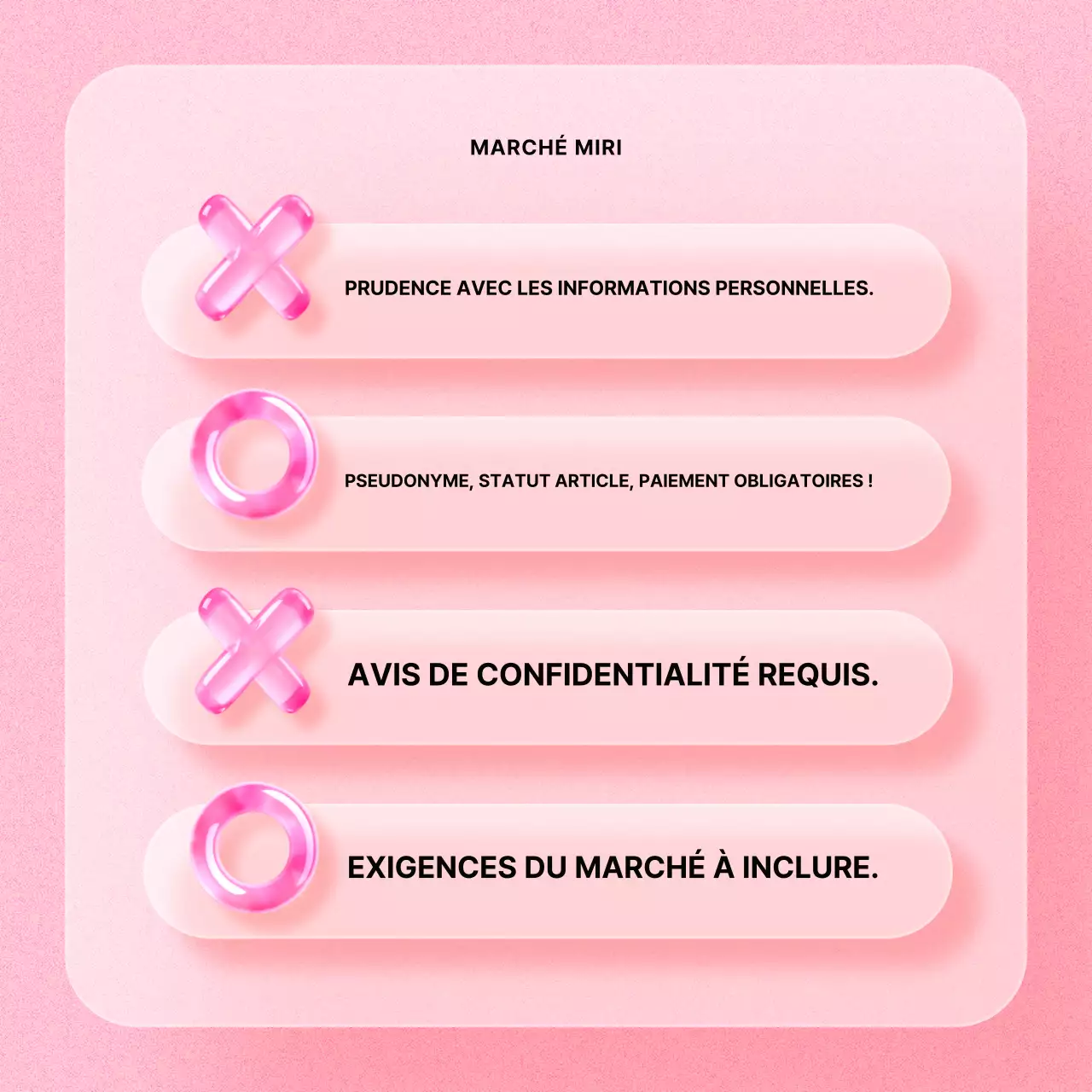 Annonce du marché de partage rose et rouge