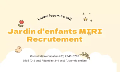 Concevez votre recrutement préscolaire avec de jolies icônes illustrées