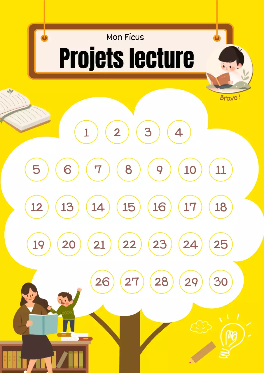 Couverture de la planche de lecture autocollante jaune mignonne