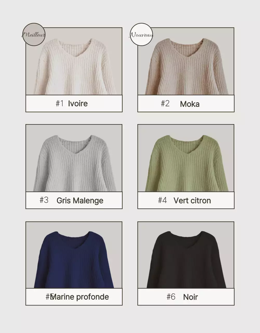 Publicité pour des tricots d'hiver modernes en beige et marron