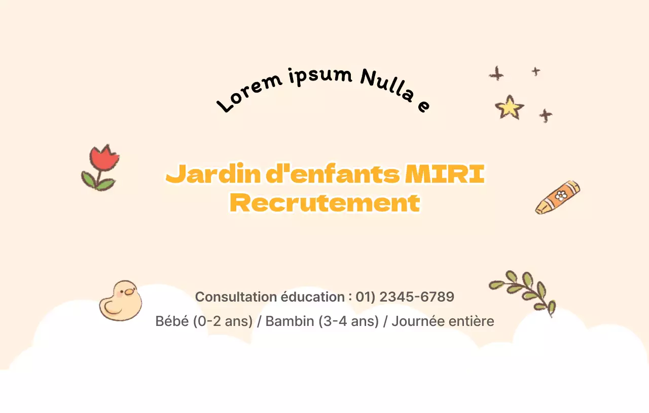 Concevez votre recrutement préscolaire avec de jolies icônes illustrées