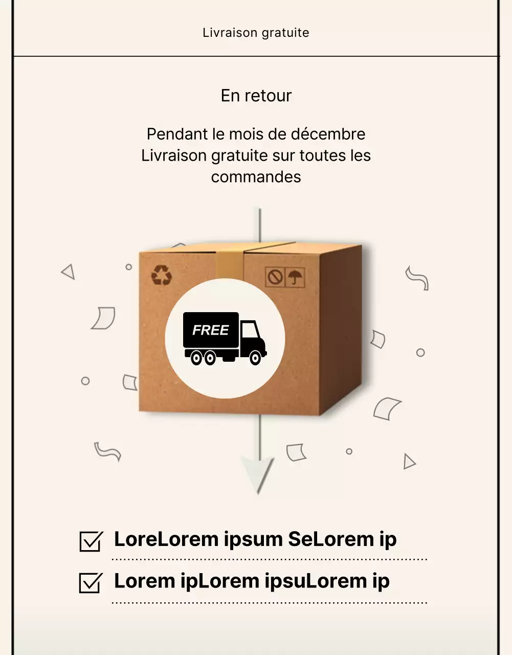 Style basique en noir et beige Déclaration de la marque Commerce