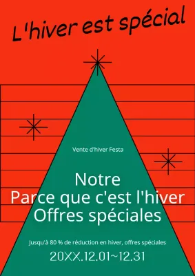 Promouvoir un simple événement de Noël en rouge et vert
