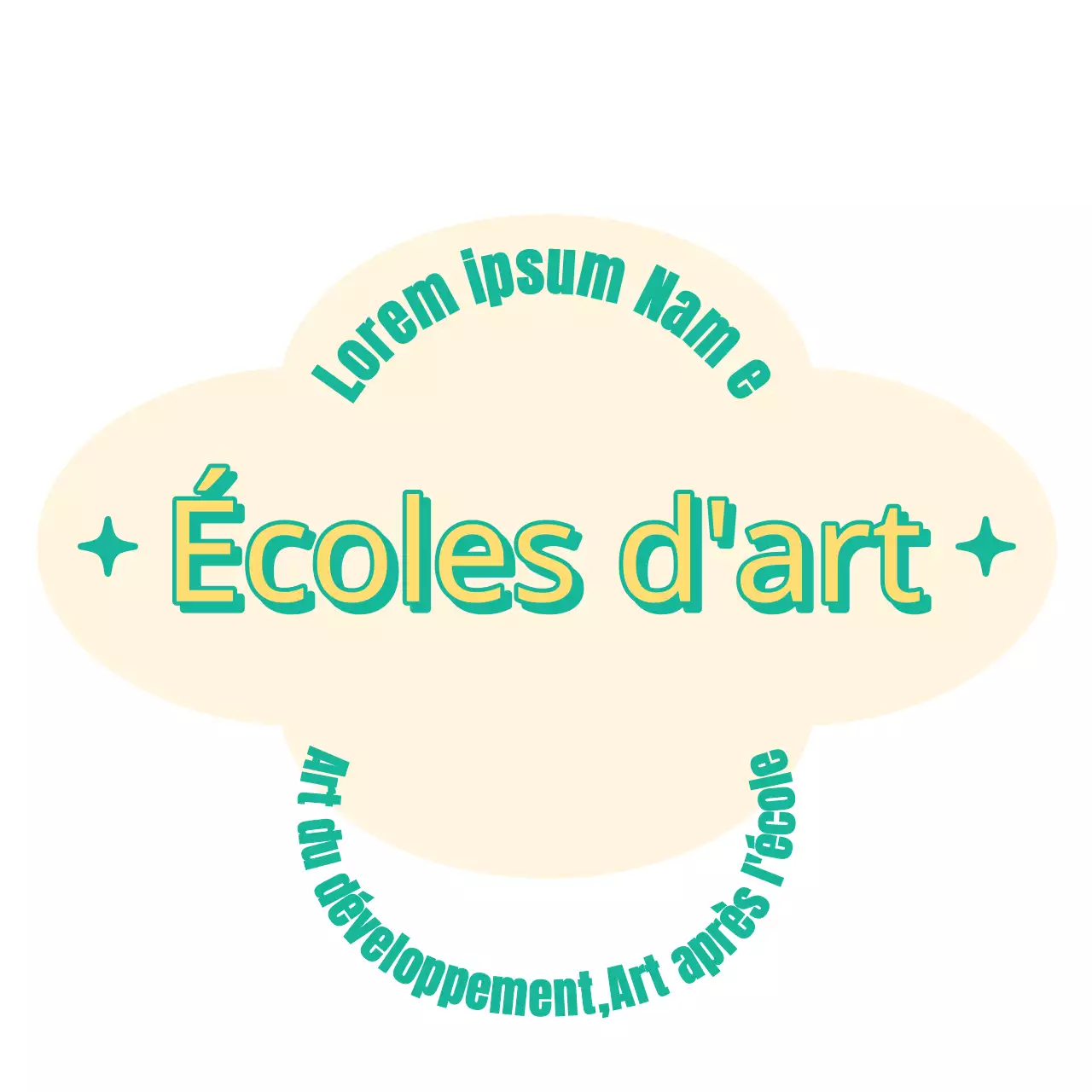 École primaire d'art en jaune