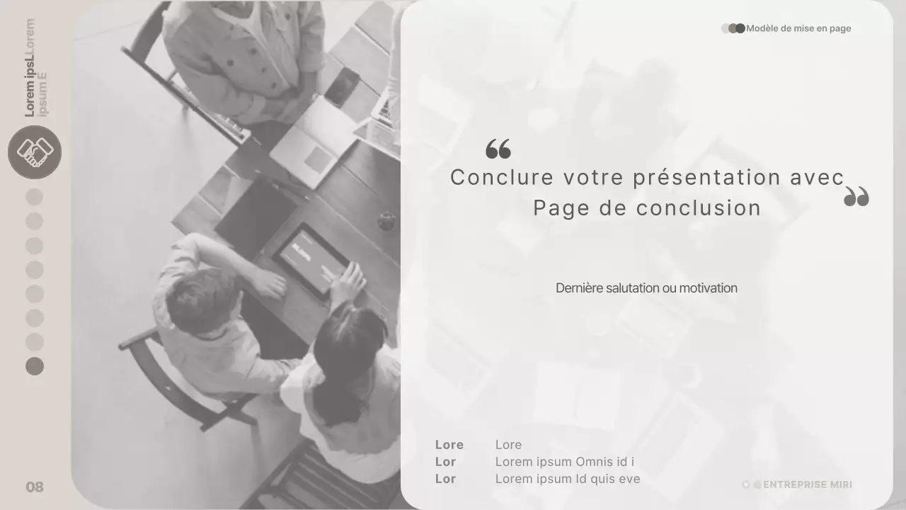 Rapport de mise en page moderne en beige et gris